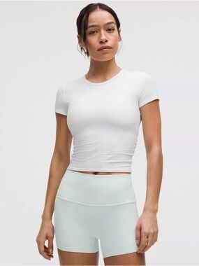 NWT Lululemon All It Takes Back-Twist Ribbed Short-Sleeve Shirt White